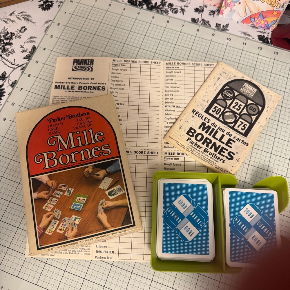 Mille Bornes Card Game Set